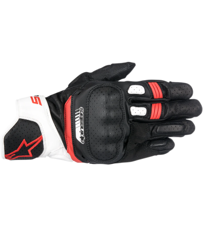 GUANTES ALPINESTARS SP-5 NEGRO/BLANCO/ROJO