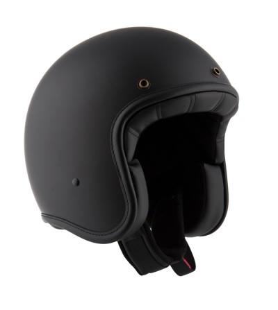 CASCO BY CITY TWO STROKES FULL MATT BLACK - TALLA L