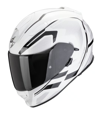 CASCO SCORPION EXO-491 KRIPTA BLANCO/NEGRO